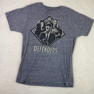 Women's Short Sleeve Blue Netflix Show The Defenders T-Shirt Size MEDIUM